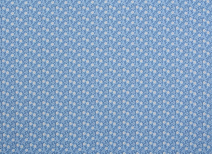 Feedsack Style Fabric - Byhands Cosmos Feedsack Color Printed Fabric - Blue (FL04-015)