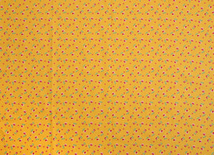Feedsack Style Fabric - Byhands Mini Rose Feedsack Color Printed Fabric - Yellow (FS-02)