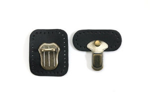 byhands Bag Closure Catch Tuck Lock Clasp, Genuine Leather, 1.96"
