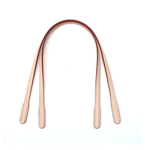 22.8" byhands Genuine Leather Narrow Style Shoulder Bag Straps, Purse Handles, Ivory (40-5815)