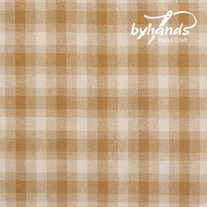 Yarn Dyed Fabric - Byhands 100% Cotton Blossom Series Checkered Pattern, Mustard (EY20101-B)