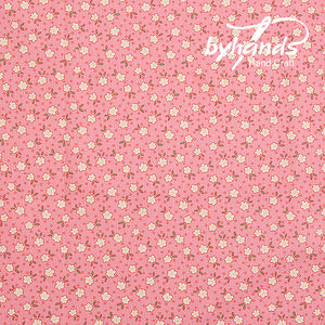 Feedsack Style Fabric - Byhands Mini Flower Feedsack Color Printed Fabric - Pink (FL04-005)