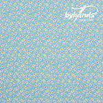 Feedsack Style Fabric - Byhands Tulip Feedsack Color Printed Fabric - Light Blue (FL04-012)