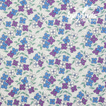 Feedsack Style Fabric - Byhands Iris Feedsack Color Printed Fabric - Blue Purple (FL04-014)