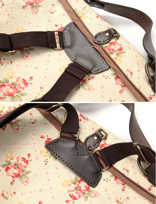 backpack strap leather byhands Webbing Backpack Strap with Genuine Leather Tab (44-6403) Brown